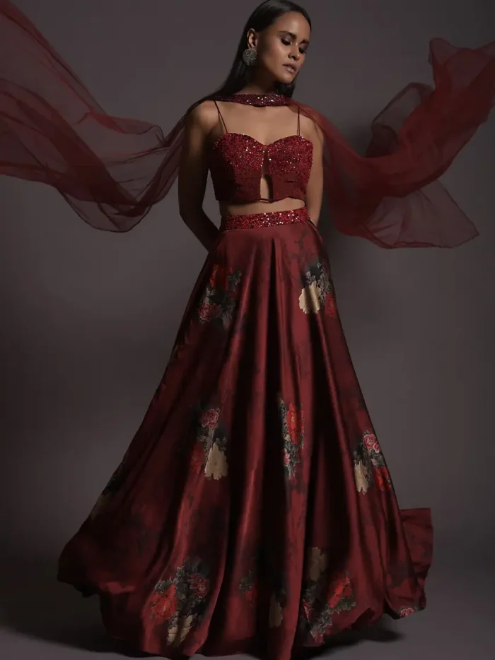 burgundy-floral-printed-skirt-and-sequin.webp