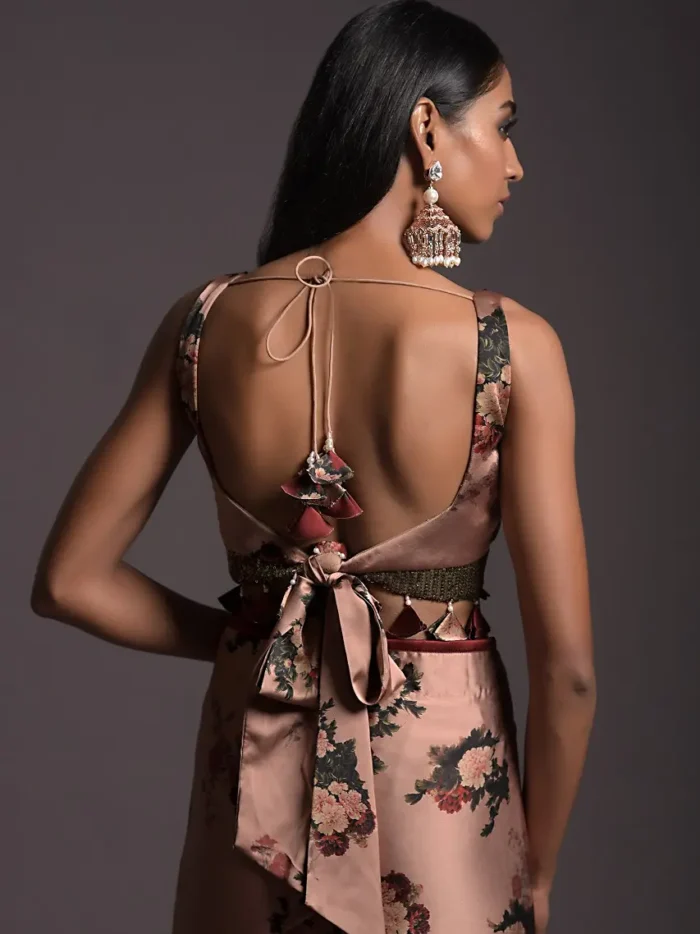 copper-peach-saree-in-satin-with-floral-print-and-olive-sequins-embellished.webp