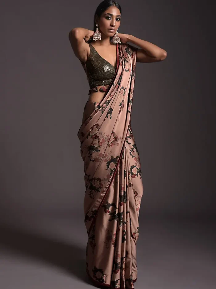 copper-peach-saree-in-satin-with-floral-print-and-olive-sequins-embellished3.webp