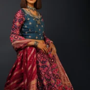 deep_blue_lehenga_in_silk_with_maroon_patola_print1.webp